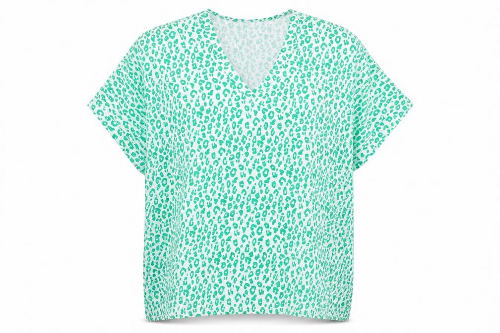 Womens UK Size L Preworn Green Basic Blouse