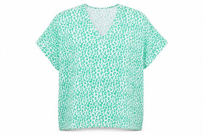Womens UK Size L Preworn Green Basic Blouse