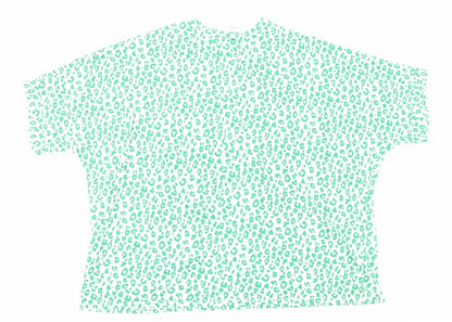 Womens UK Size L Preworn Green Basic Blouse