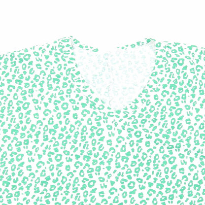 Womens UK Size L Preworn Green Basic Blouse