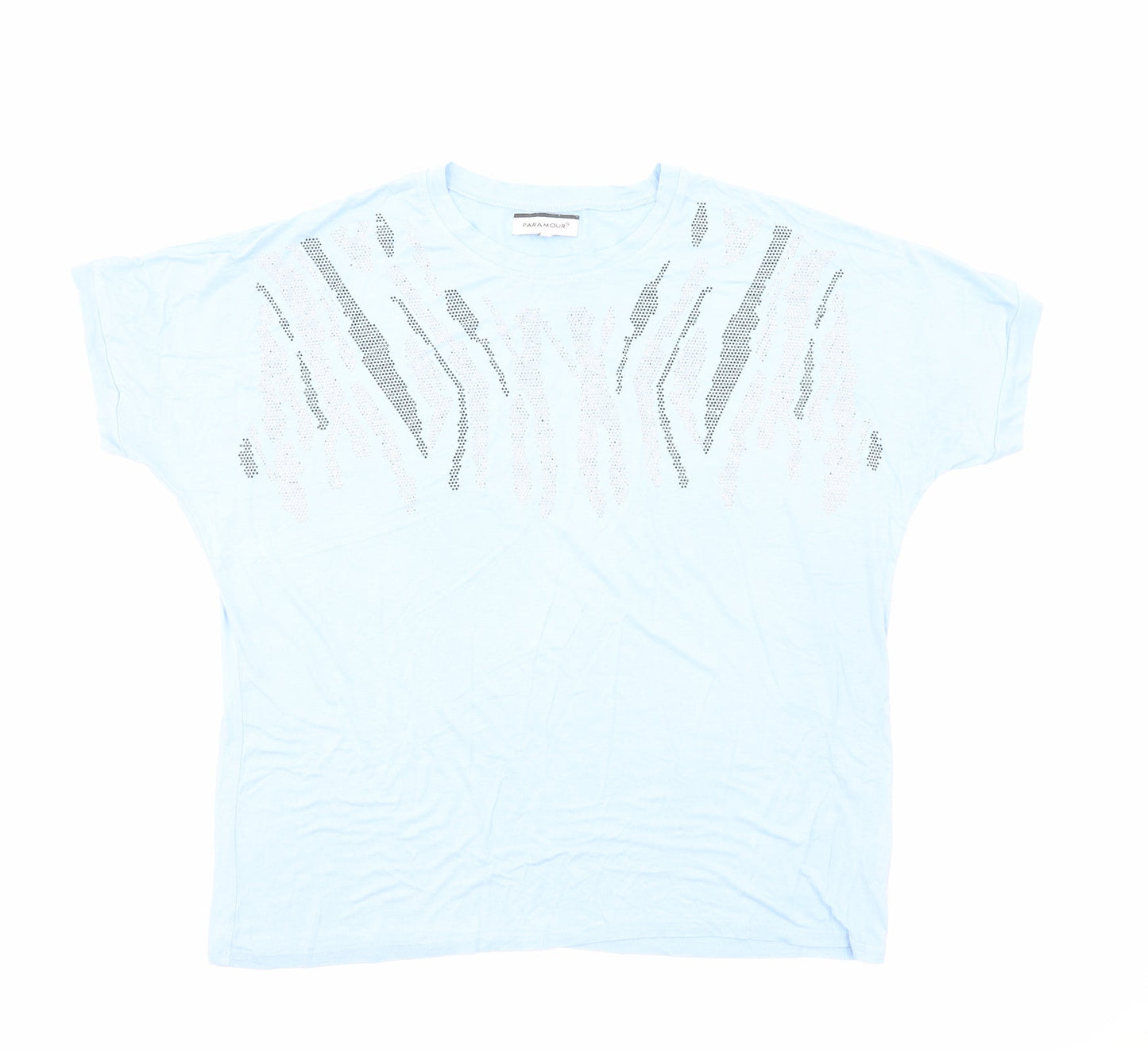 Womens UK Size M Paramour Blue Basic T-Shirt