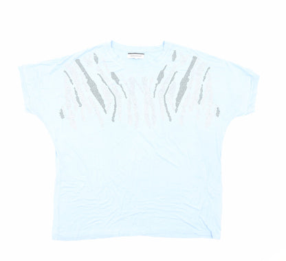 Womens UK Size M Paramour Blue Basic T-Shirt