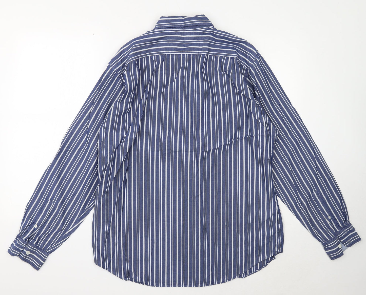 Mens UK Size L Nautica Blue  Button-Up Long Sleeve Casual Shirt