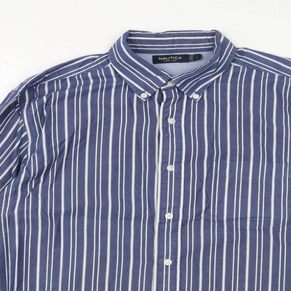 Mens UK Size L Nautica Blue  Button-Up Long Sleeve Casual Shirt