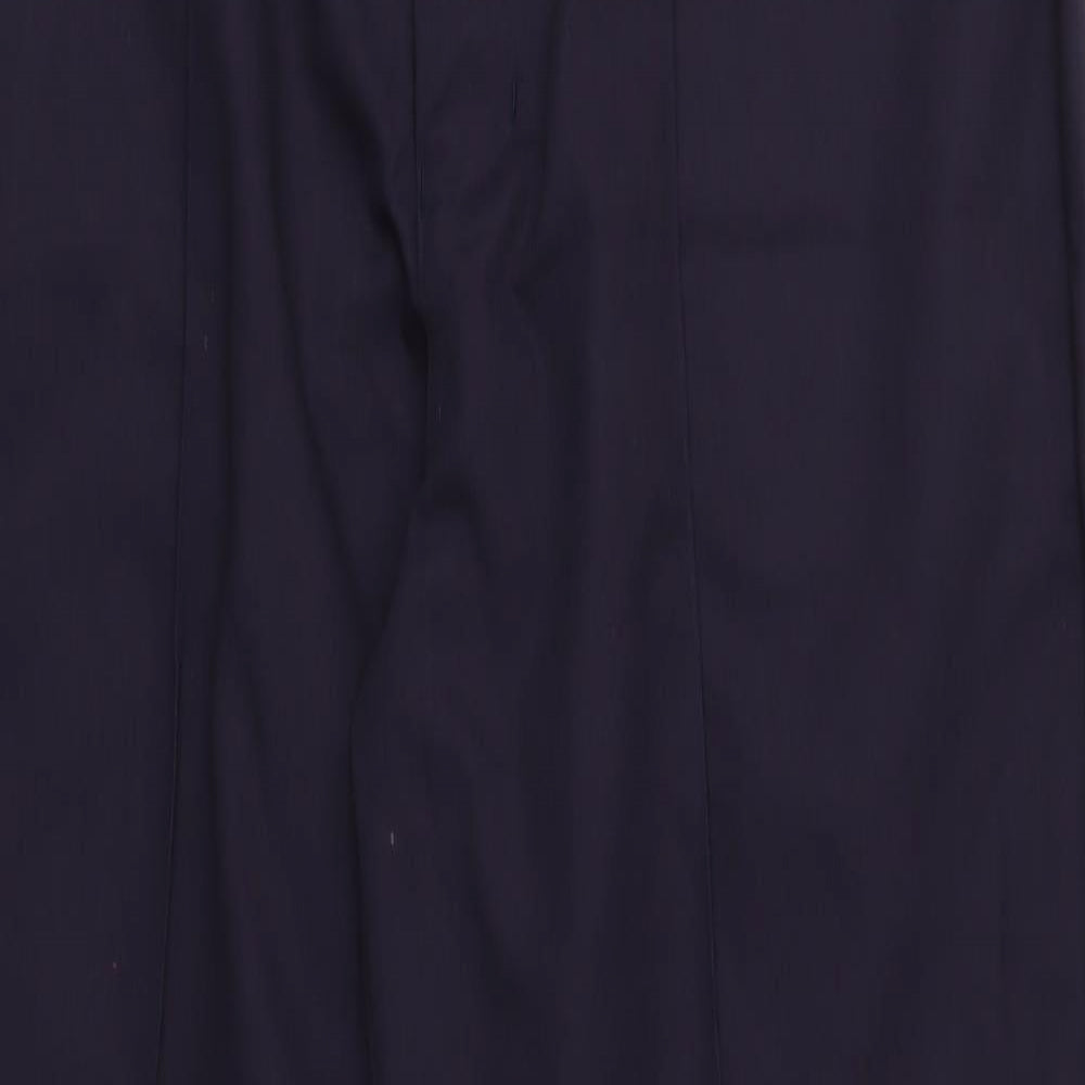 Double TWO Mens Blue Polyester Dress Pants Trousers Size 38 in Regular Zip