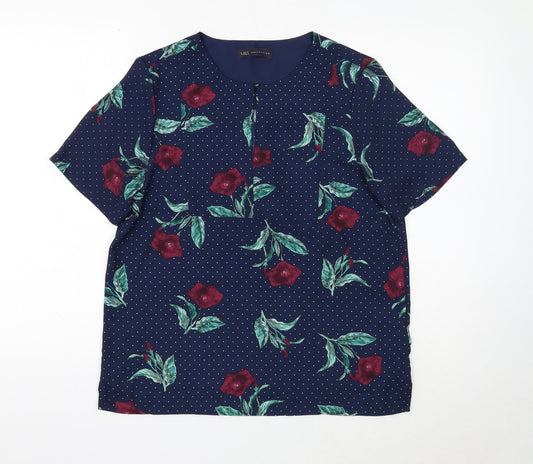 Womens UK Size 10 Marks and Spencer Blue Basic Blouse