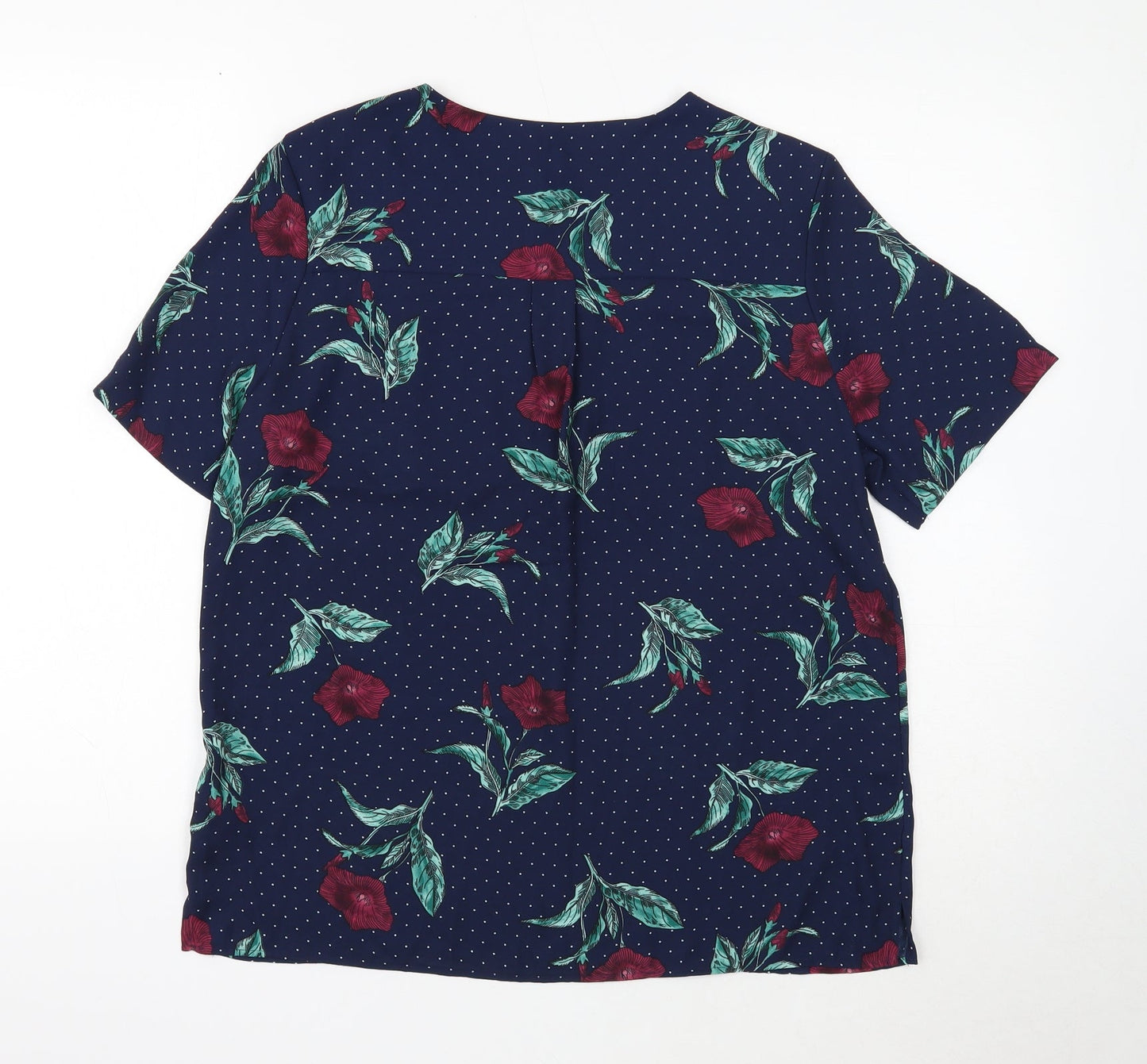 Womens UK Size 10 Marks and Spencer Blue Basic Blouse