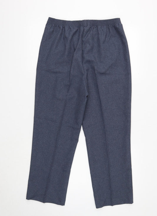 Bonmarché Womens Blue Polyester Trousers Size 12 Regular