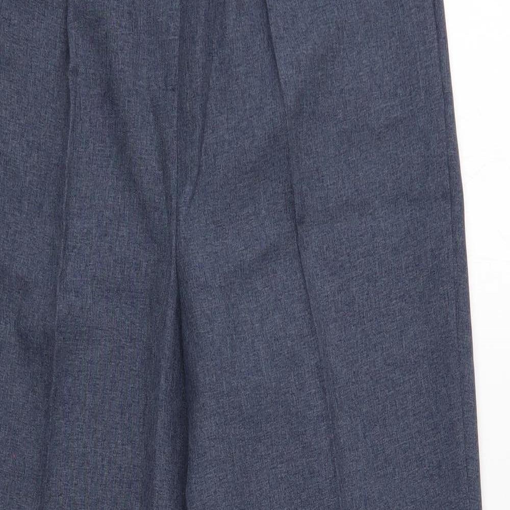 Bonmarché Womens Blue Polyester Trousers Size 12 Regular