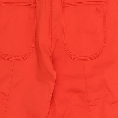 Casall Womens Red Polyamide Cropped Trousers Size 12 Regular Zip