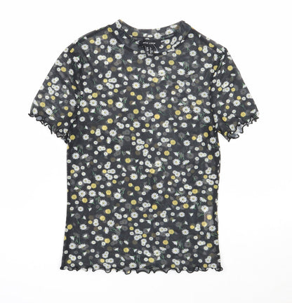 Womens UK Size 8 New Look Black Basic T-Shirt
