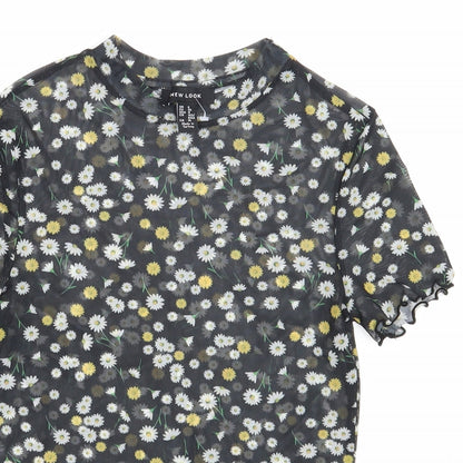 Womens UK Size 8 New Look Black Basic T-Shirt