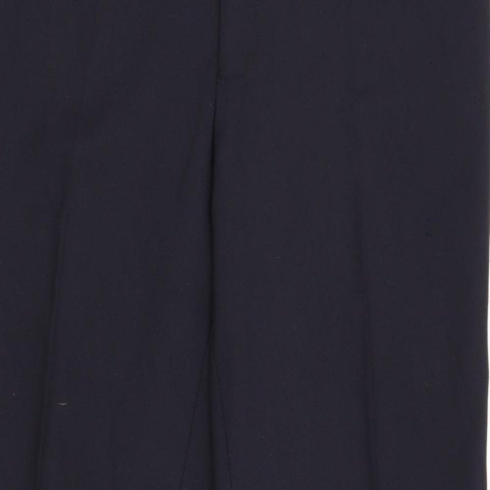 Preworn Mens Blue Polyester Dress Pants Trousers Size 36 in L32 in Regular Zip