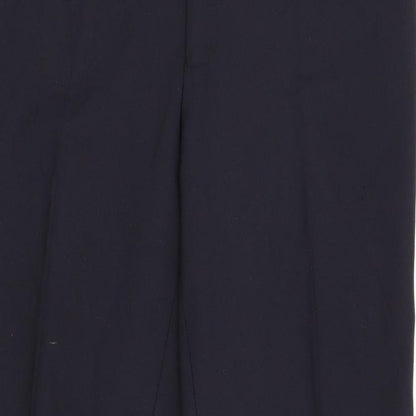 Preworn Mens Blue Polyester Dress Pants Trousers Size 36 in L32 in Regular Zip