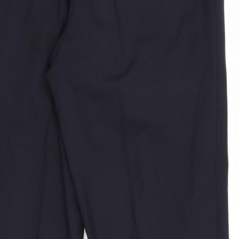 Preworn Mens Blue Polyester Dress Pants Trousers Size 36 in L32 in Regular Zip