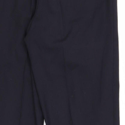 Preworn Mens Blue Polyester Dress Pants Trousers Size 36 in L32 in Regular Zip