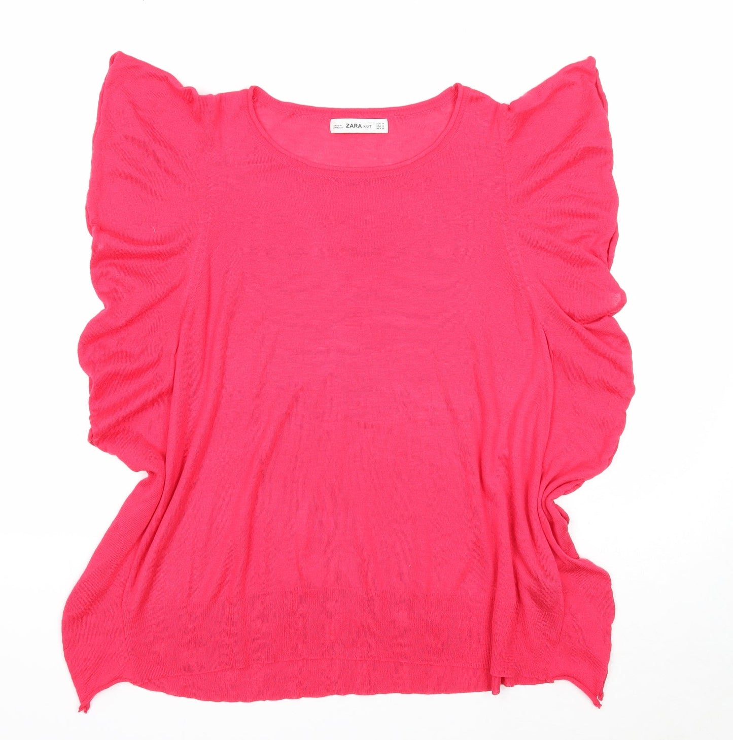 Womens UK Size M Zara Pink Pullover Jumper