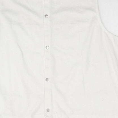 Womens UK Size 16 New Look Ivory Cropped Tank