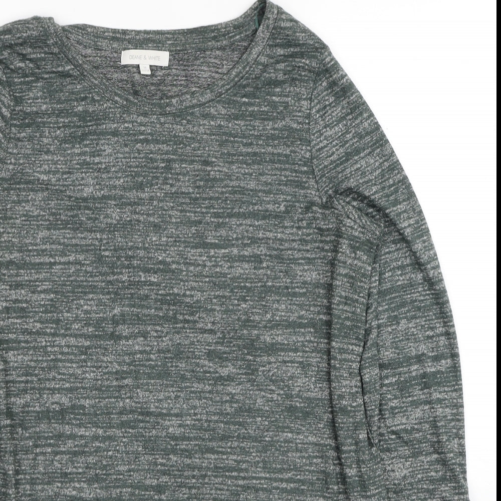 Womens UK Size 12 Deane & White Green Pullover Jumper
