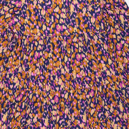 SheIn Womens Multicoloured Animal Print Polyester A-Line Size XL V-Neck Pullover - Leopard Print