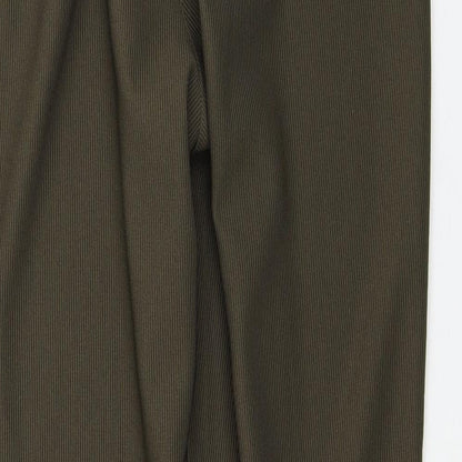 Daxon Womens Green Polyester Trousers Size 16 Regular Zip