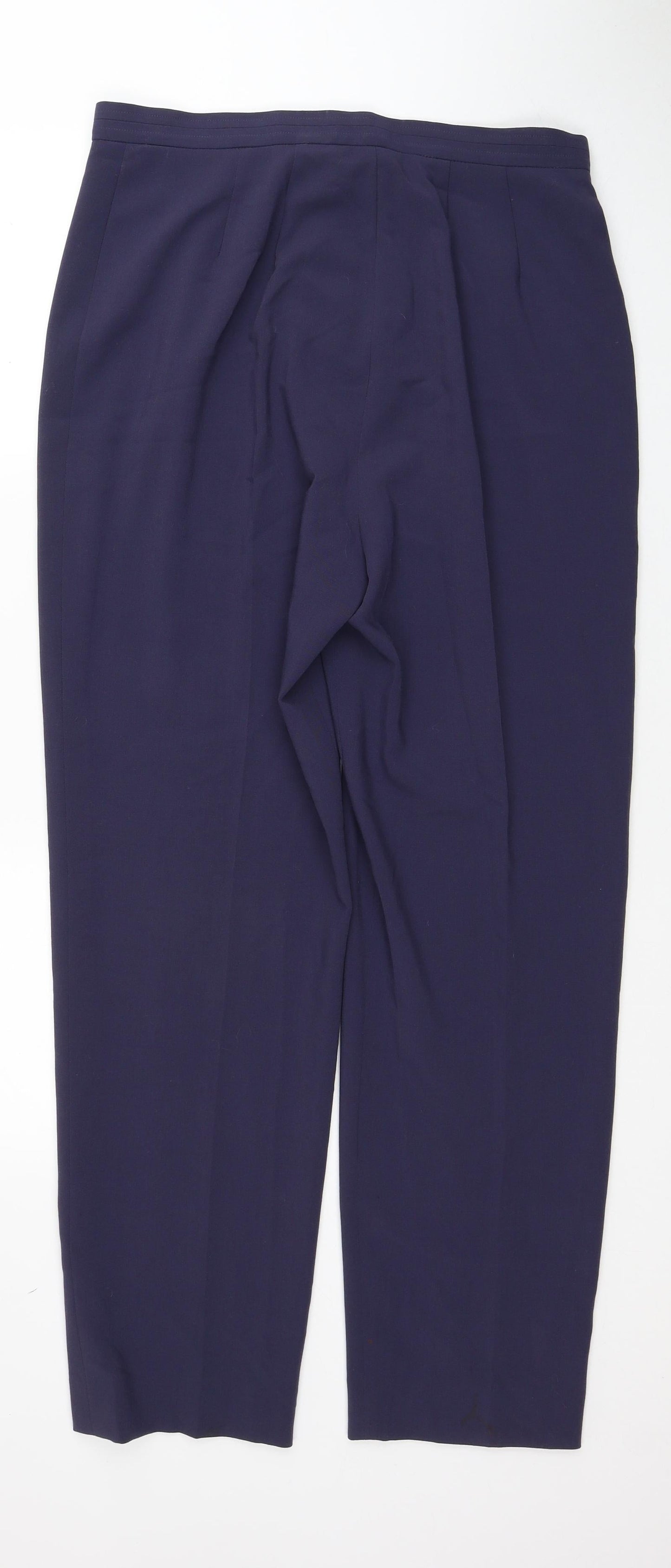 Womens UK Size 33 in Preworn Regular Fit Dress Pants Blue Trousers