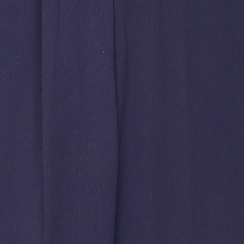 Womens UK Size 33 in Preworn Regular Fit Dress Pants Blue Trousers
