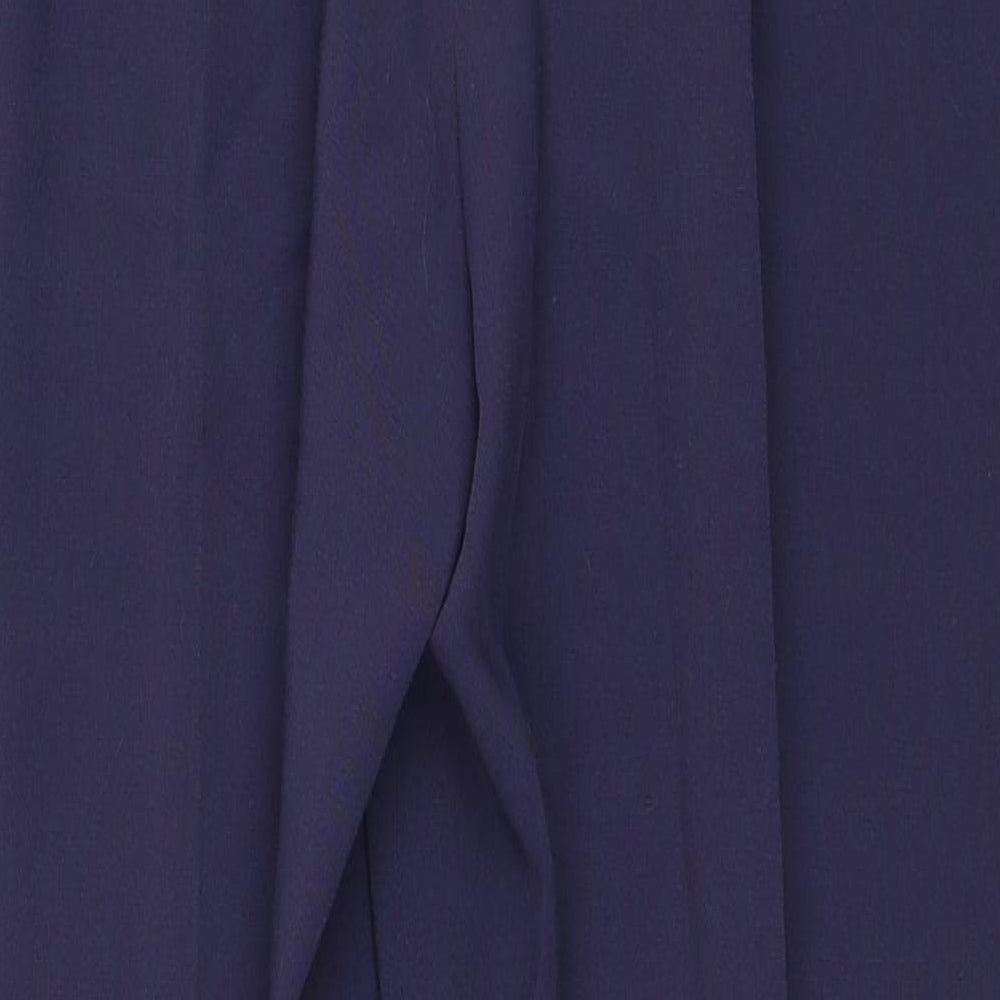 Womens UK Size 33 in Preworn Regular Fit Dress Pants Blue Trousers