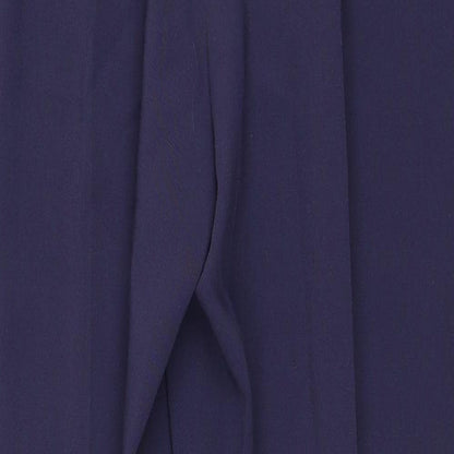 Womens UK Size 33 in Preworn Regular Fit Dress Pants Blue Trousers