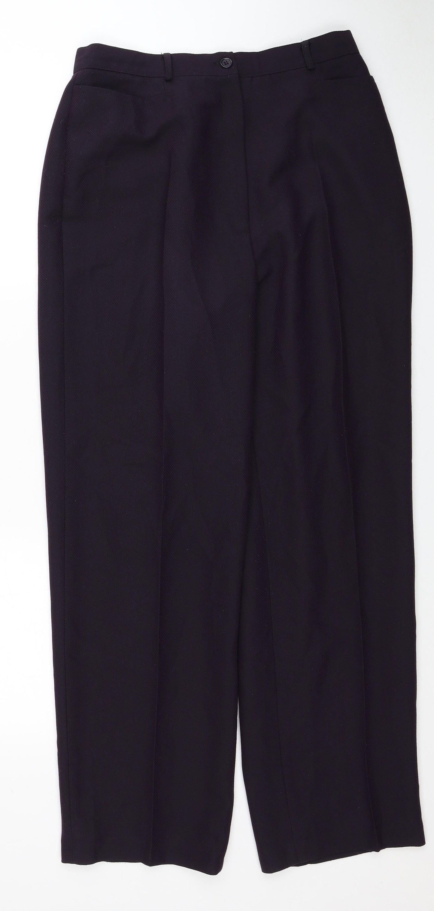 Style Unlimited Womens Purple Polyester Dress Pants Trousers Size 14 Regular Zip