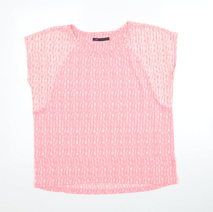 Womens UK Size 14 Marks and Spencer Pink Basic T-Shirt