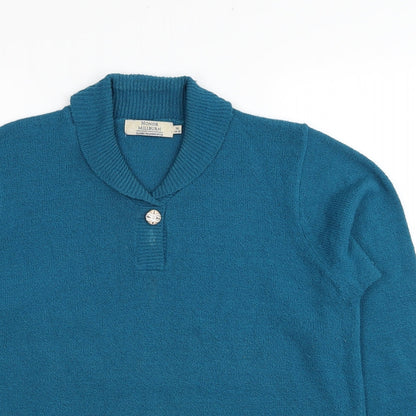 Womens UK Size 14 EWM Blue Pullover Jumper