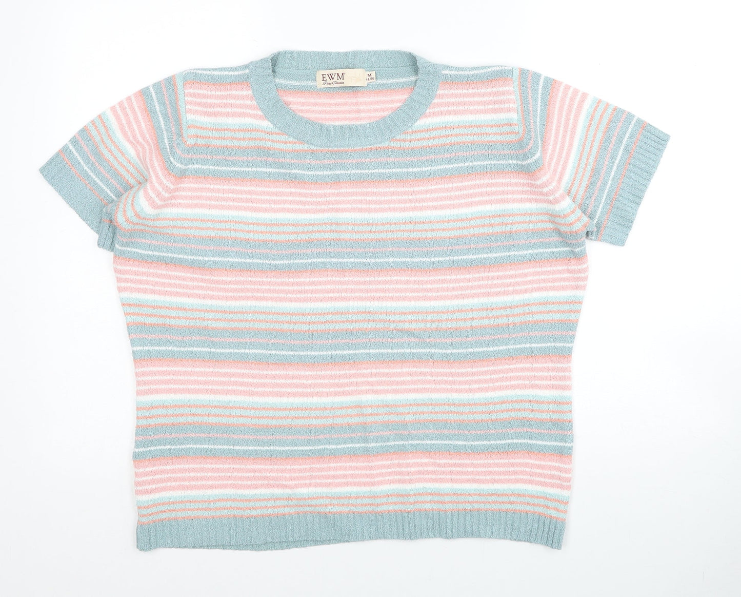 Womens UK Size 14 EWM Multicoloured Pullover Jumper