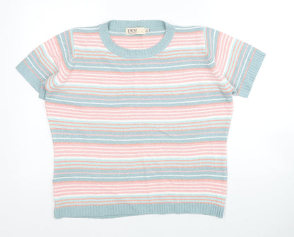 Womens UK Size 14 EWM Multicoloured Pullover Jumper