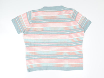 Womens UK Size 14 EWM Multicoloured Pullover Jumper