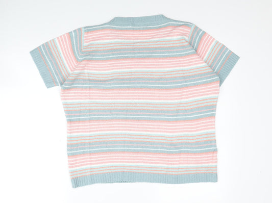 Womens UK Size 14 EWM Multicoloured Pullover Jumper