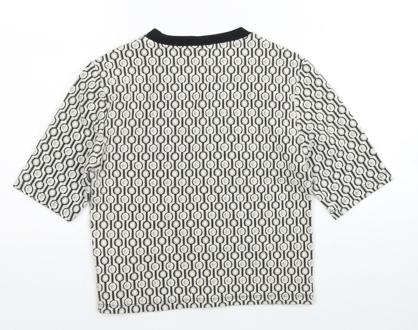 Womens UK Size 8 Topshop Multicoloured Cropped T-Shirt