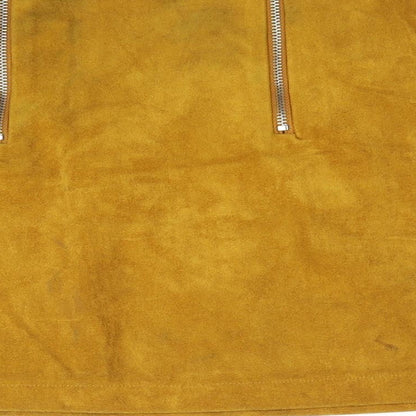 FOREVER 21 Womens Yellow Polyester Mini Skirt Size S Zip