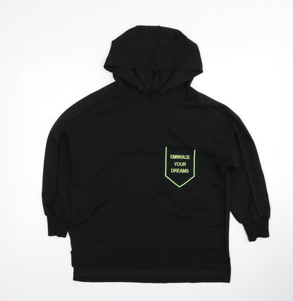The Fancy Womens Black Polyester Pullover Hoodie Size S Pullover - Size S/M, Embrace Your Dreams