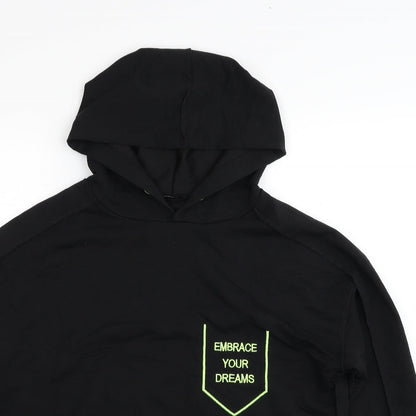 The Fancy Womens Black Polyester Pullover Hoodie Size S Pullover - Size S/M, Embrace Your Dreams
