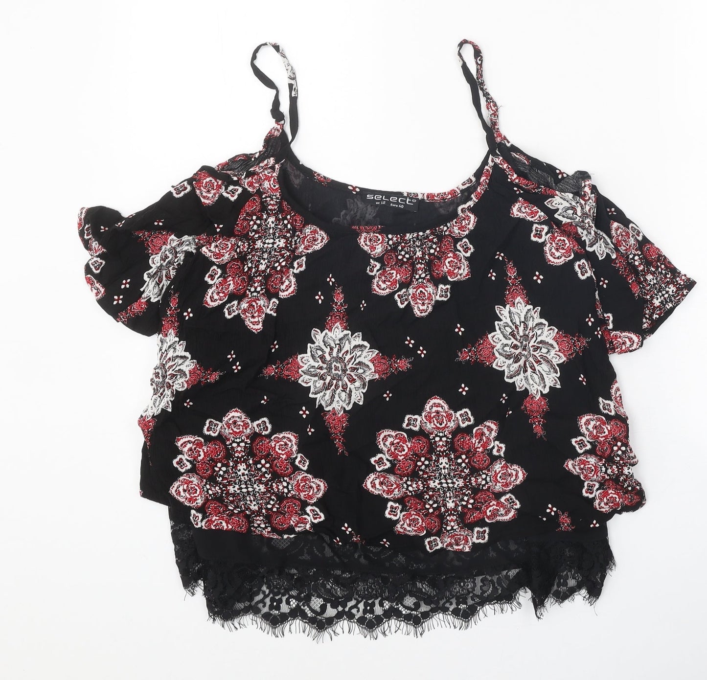Womens UK Size 12 Select Black Basic Blouse