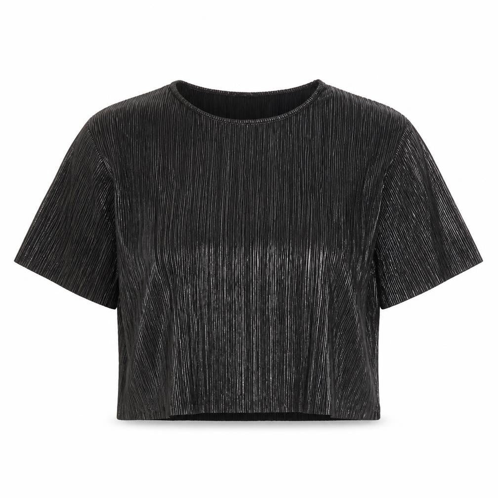 Womens UK Size L Monki Black Cropped Blouse