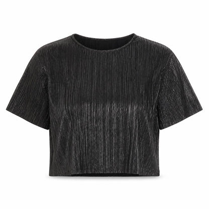 Womens UK Size L Monki Black Cropped Blouse