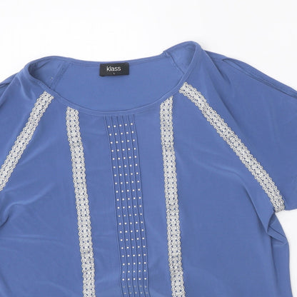 Womens UK Size L Klass Blue Basic Blouse