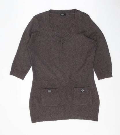 Womens UK Size XL M&Co Brown Tunic Jumper