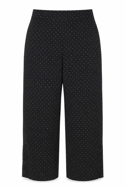 Fashion Union Womens Black Polka Dot Polyester Trousers Size 10 Regular Zip