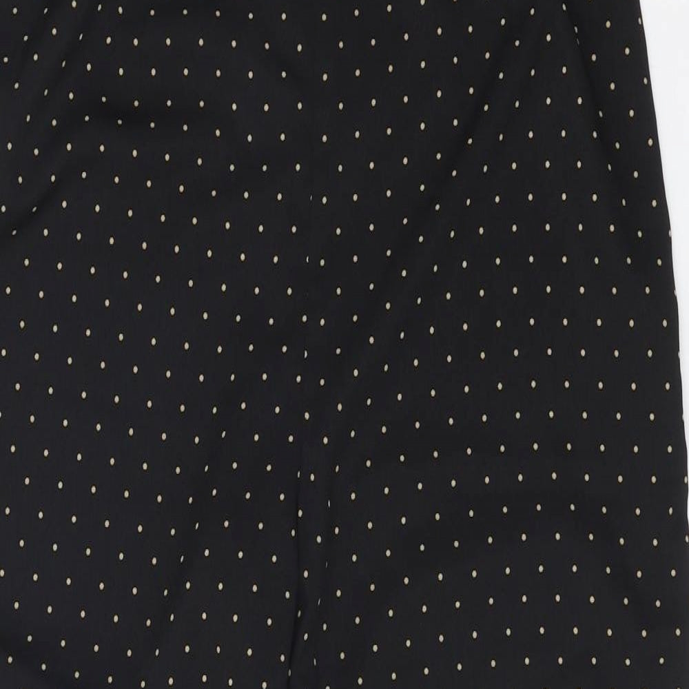Fashion Union Womens Black Polka Dot Polyester Trousers Size 10 Regular Zip