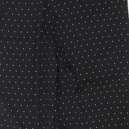 Fashion Union Womens Black Polka Dot Polyester Trousers Size 10 Regular Zip