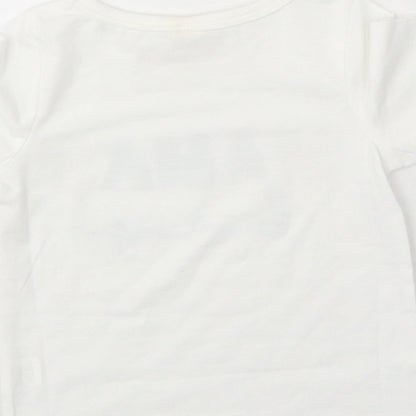 Preworn Boys White Polyester Basic T-Shirt Size 12 Months Round Neck Pullover - Mama's Boy