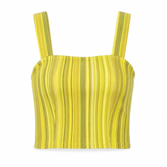 Womens UK Size 10 I-X London Yellow Cropped Tank